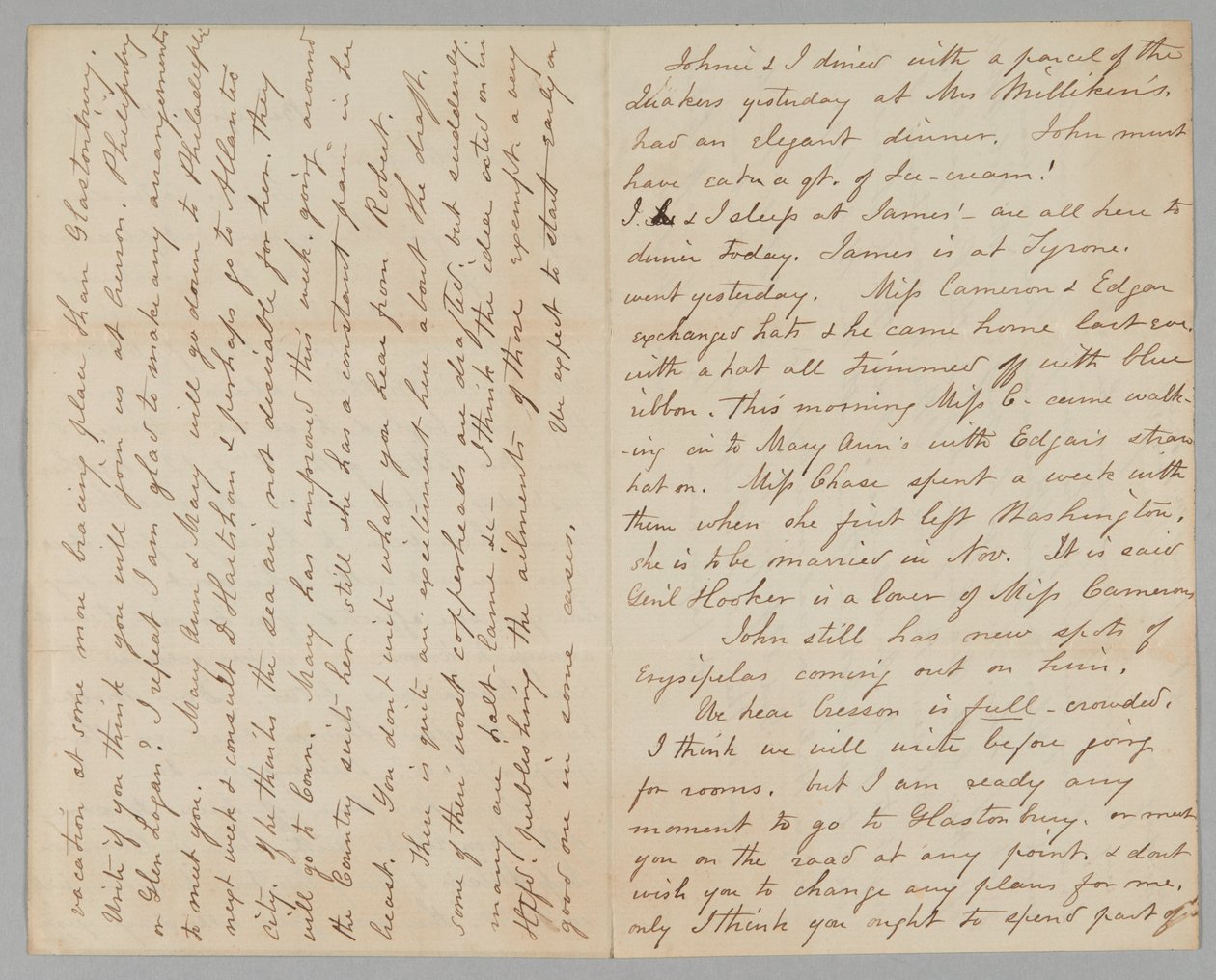 List Mary Jane Hale Welles do Gideona Wellesa, 15 sierpnia 1863 r. autorstwa Mary Hale