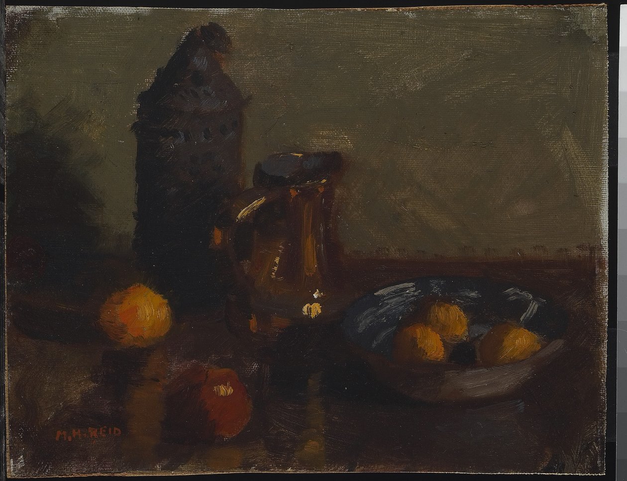 Martwa natura z owocami, ok. 1900 (olej na płótnie naklejony na płytę pilśniową) autorstwa Mary Hiester Reid