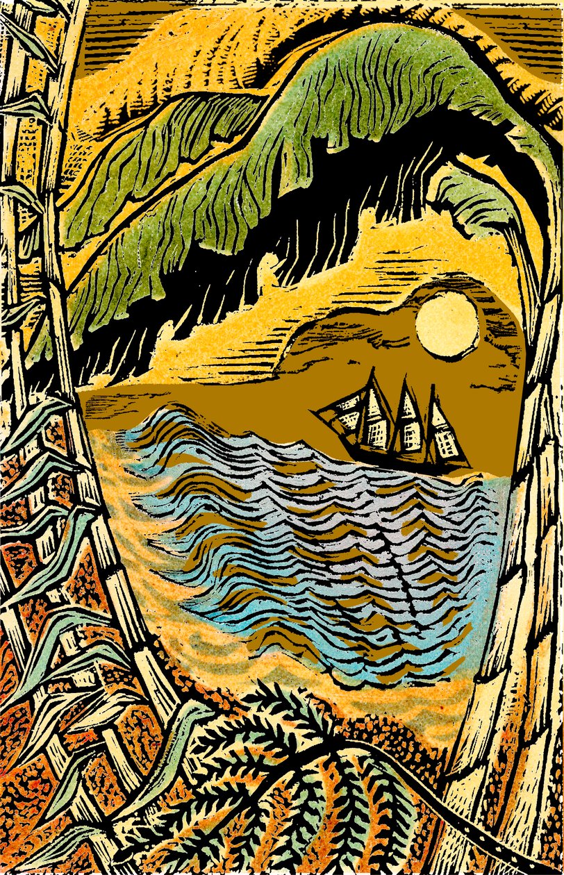 High Wind in Jamaica, 2006 (vinil gravado, cor estampada)polonês autorstwa Mary Kuper