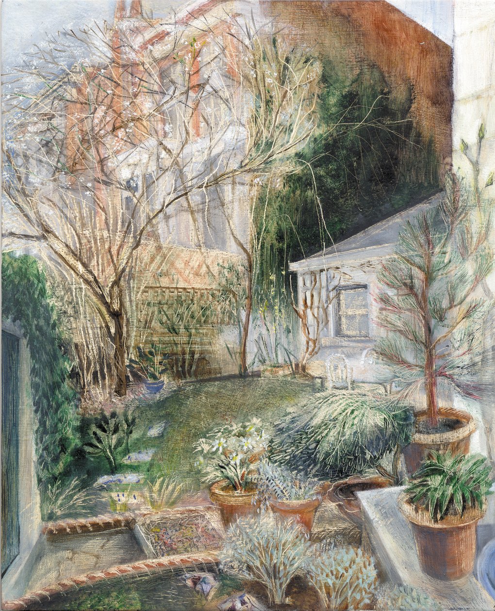London Garden, 2002 (olej na desce) autorstwa Mary Kuper