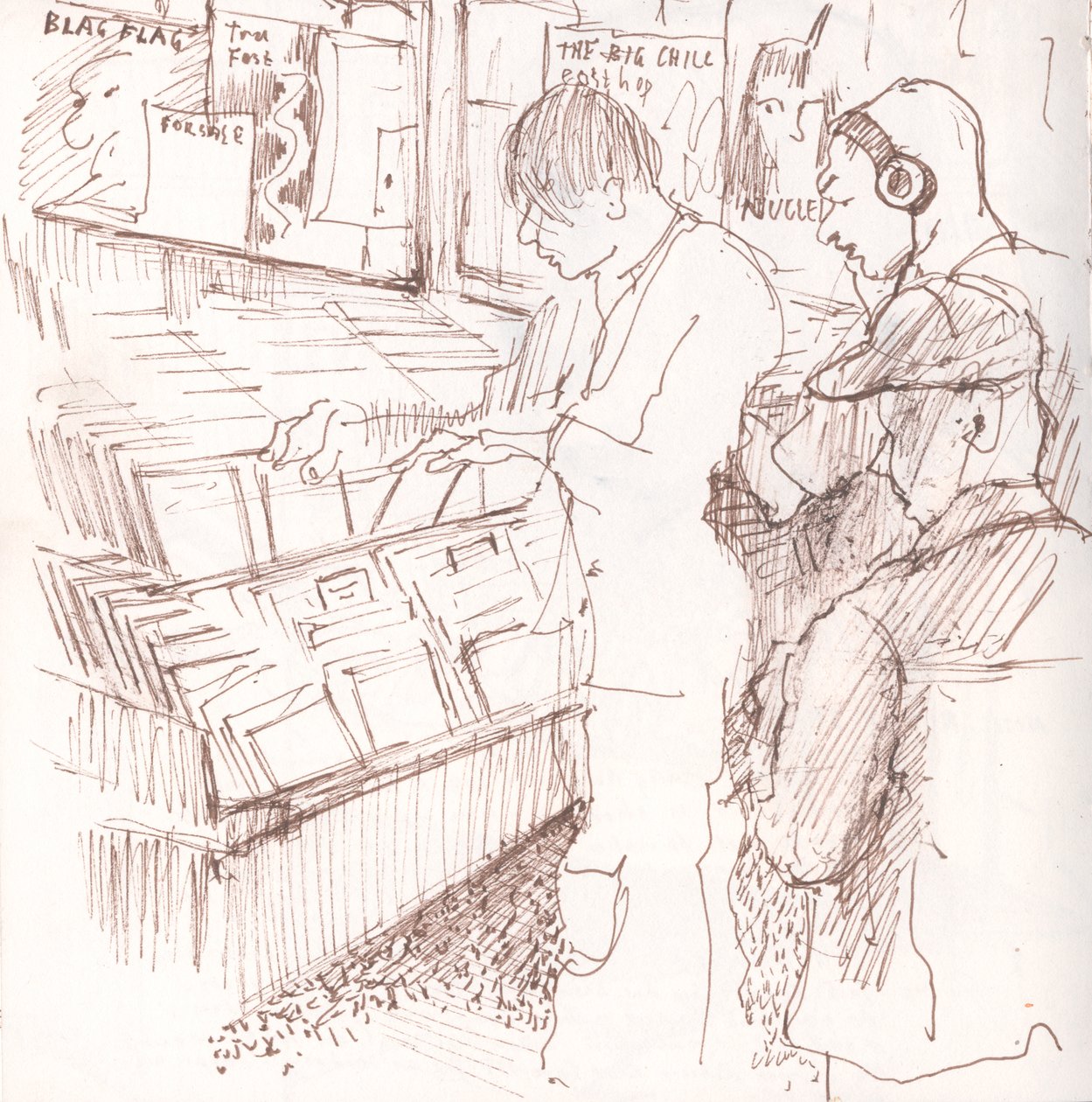 Rough Trade, 2006 (pióro i atrament) autorstwa Mary Kuper