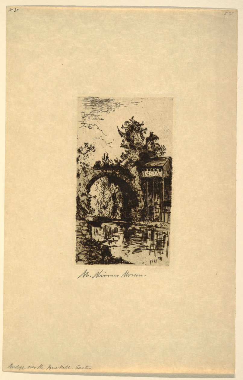 Most nad rzeką Bushkill, Easton, Pensylwania autorstwa Mary Nimmo Moran