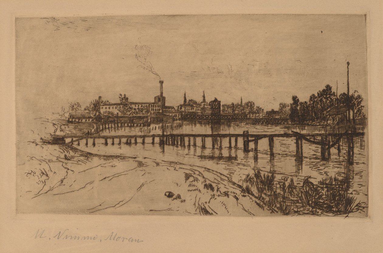 Newark, NJ, z Passaic autorstwa Mary Nimmo Moran