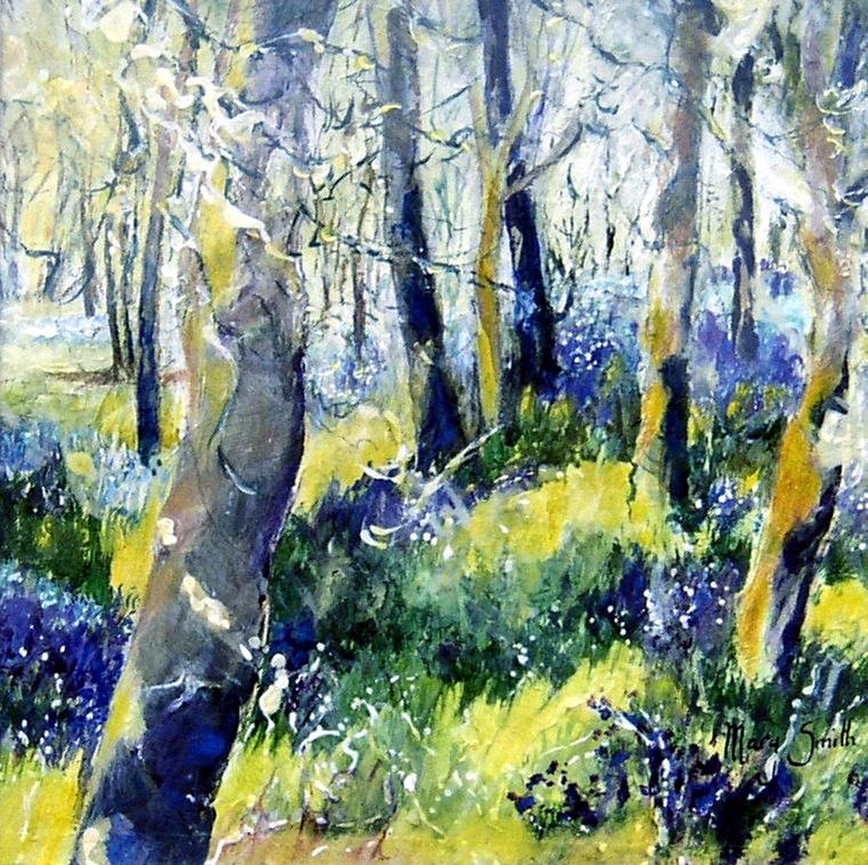 Bluebells i żółty autorstwa Mary Smith