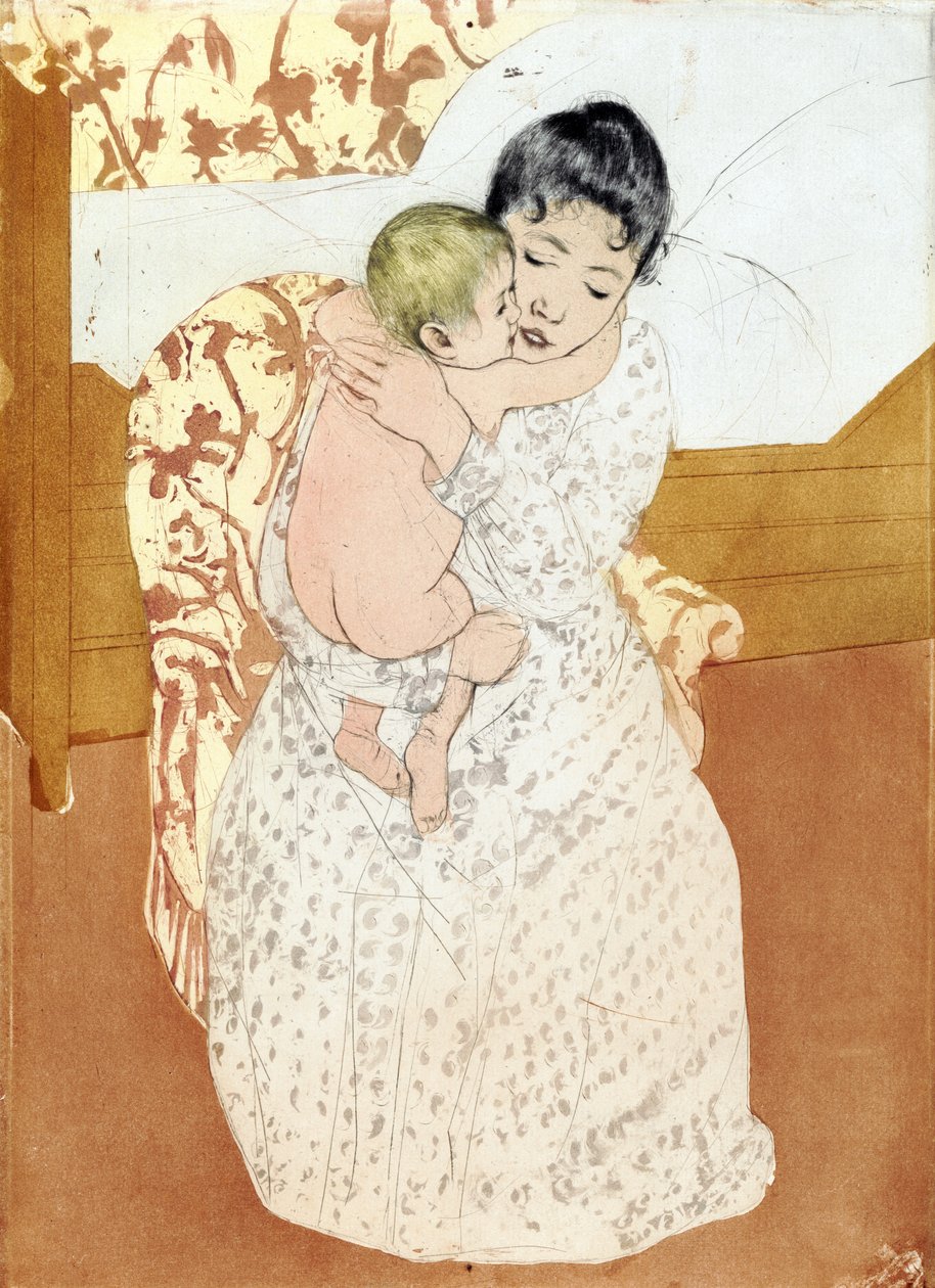 Pieszczota macierzyńska 1891; autorstwa Mary Cassatt autorstwa Mary Stevenson Cassatt