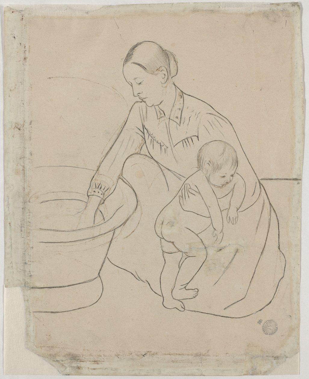 Kąpiel [verso] autorstwa Mary Stevenson Cassatt