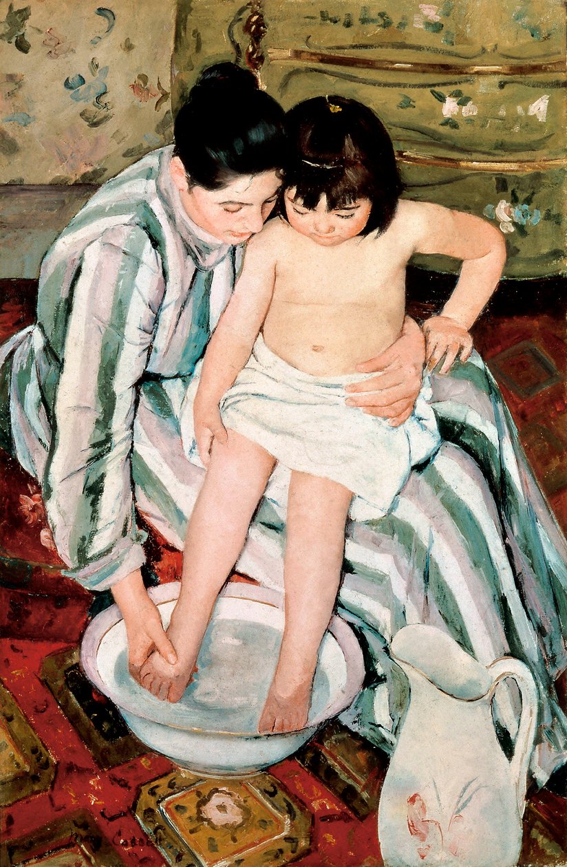 Kąpiel dziecka. Obraz Mary Stevenson Cassatt (1845-1926) autorstwa Mary Stevenson Cassatt