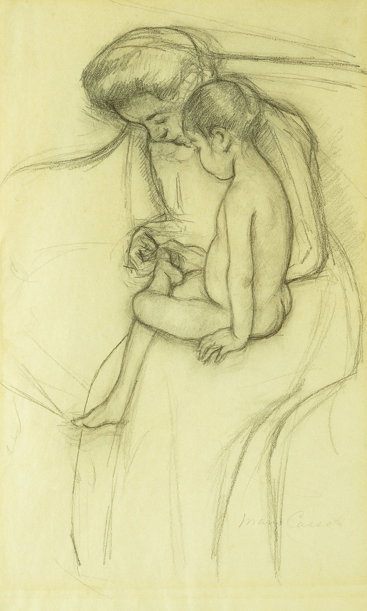 Pedicure, ok. 1908 autorstwa Mary Cassatt
