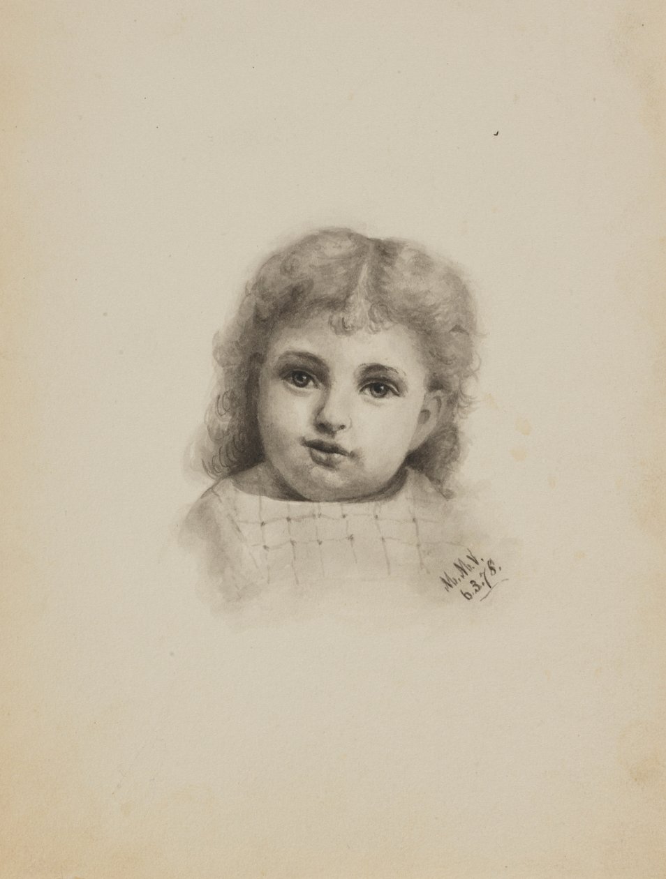 Bez tytułu (Głowa dziecka) autorstwa Mary Vaux Walcott