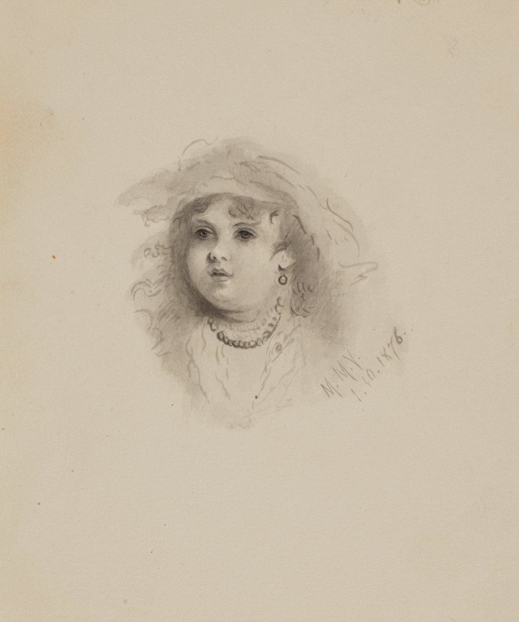 Bez tytułu głowa dziecka, 1876. autorstwa Mary Vaux Walcott