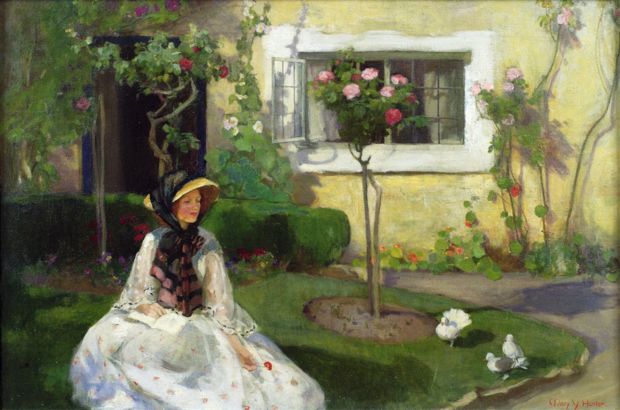 Spokojna chwila (olej na płótnie) autorstwa Mary Young Hunter