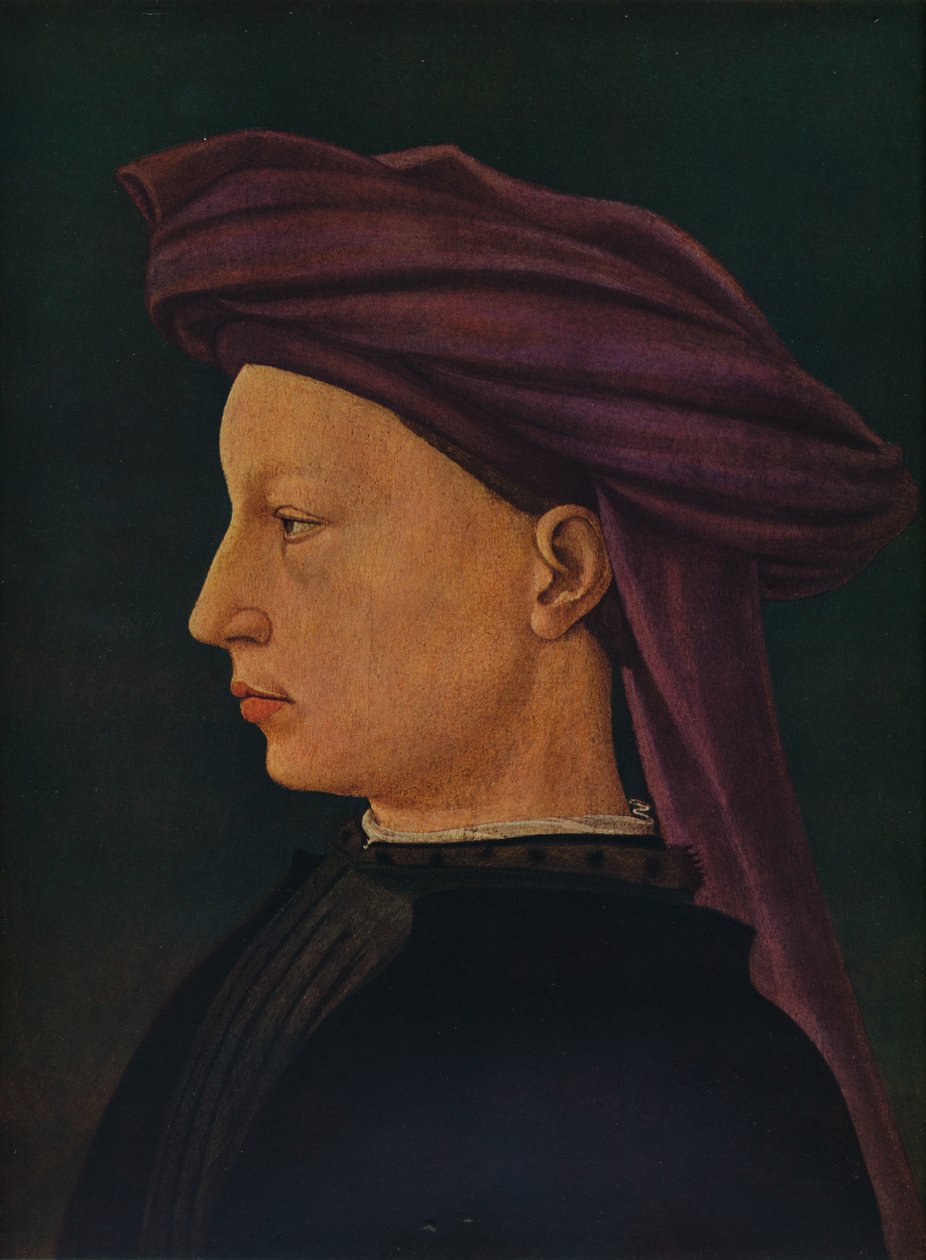 „Portret profilowy młodego mężczyzny”, c1425 autorstwa Masaccio Tommaso