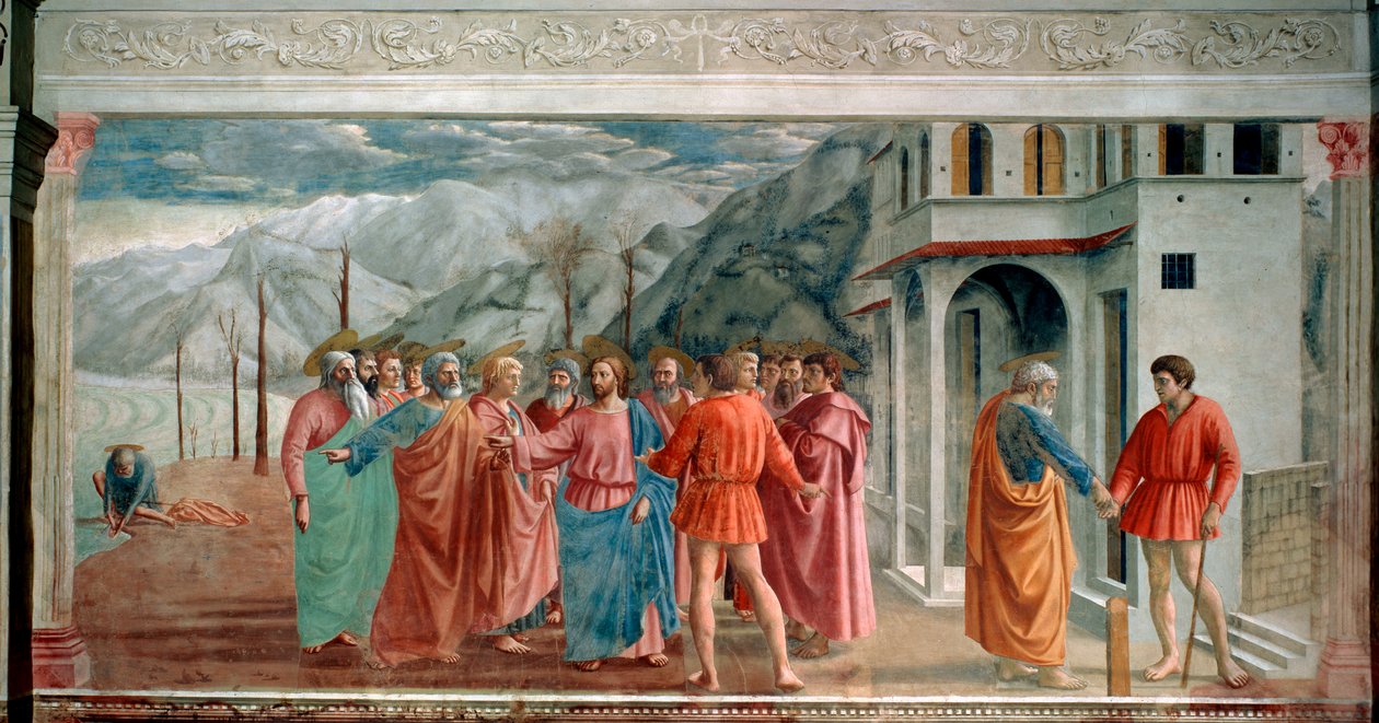 „Pieniądze w daninie”, 1425. autorstwa Masaccio Tommaso