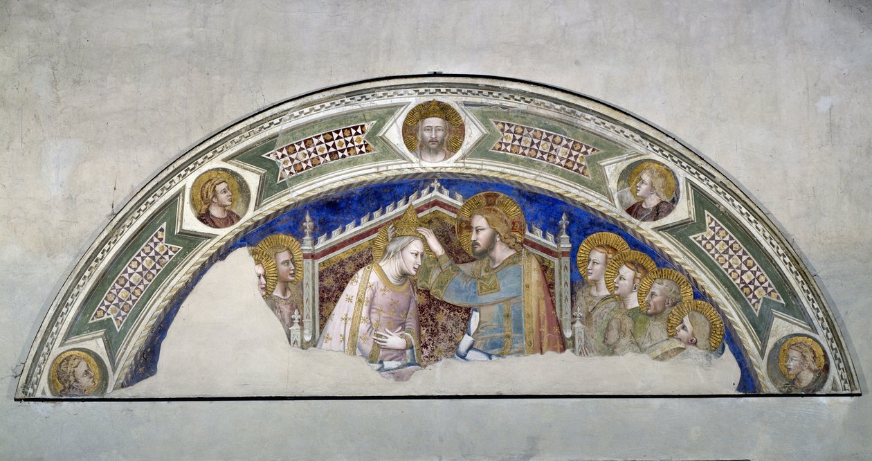 Koronacja Dziewicy. Obraz autorstwa Maso di Banco (działającego w latach 1335-1346) autorstwa Maso di Banco