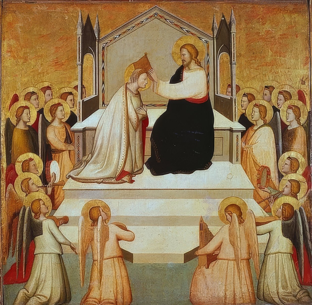 Koronacja Maryi. 1335-40 autorstwa Maso di Banco