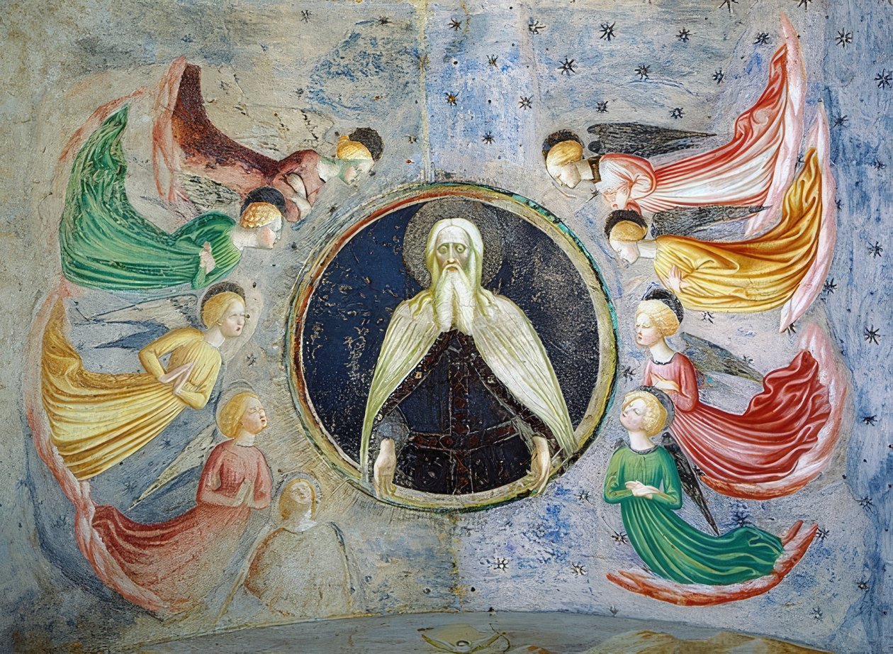 Bóg Ojciec w otoczeniu aniołów. 1435 autorstwa Tommaso Masolino da Panicale