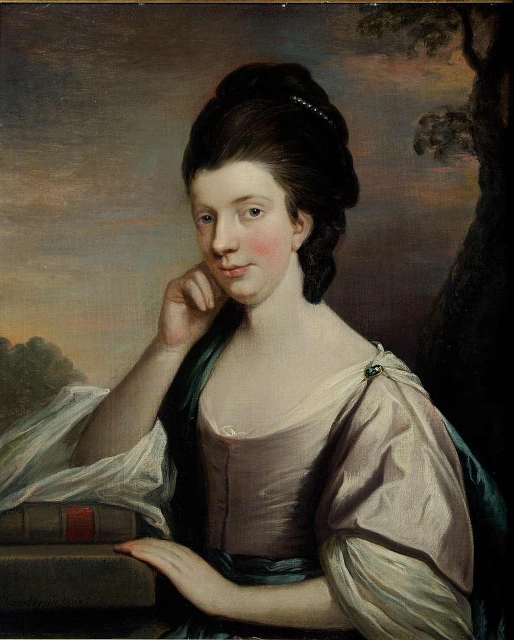 Portret damy, uważany za panią Elżbietę Hartley (1751-1824) autorstwa Mason Chamberlain