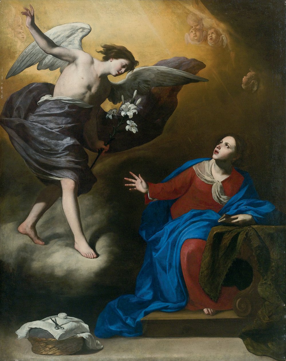 zwiastowanie autorstwa Massimo Stanzione