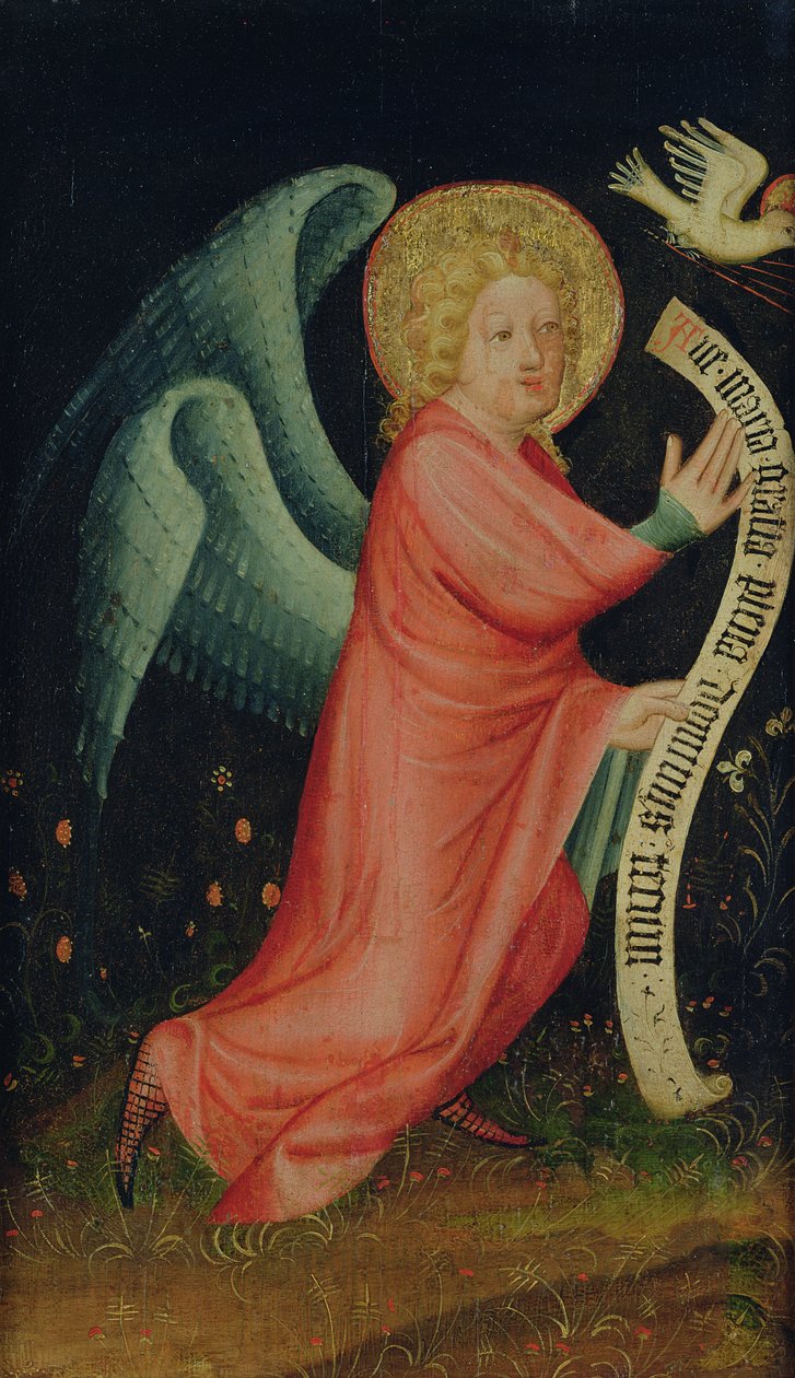 Anioł Zwiastowania, z Ołtarza Żniwiarza, ok. 1410 (tempera na dębie) (zob. także 145253 i 145255) autorstwa Master Bertram of Minden