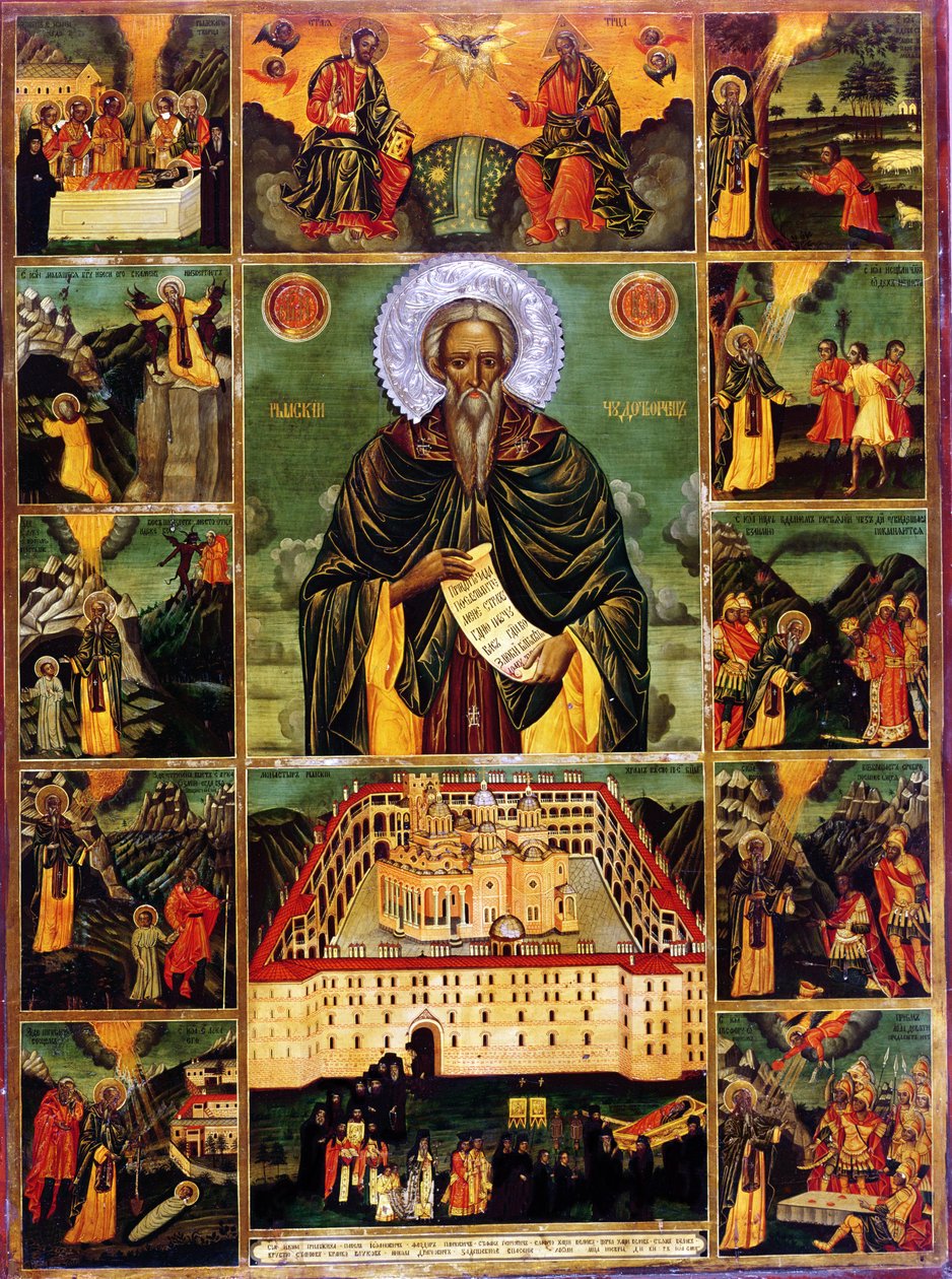 Św. Jan z Riły (tempera na płycie) autorstwa Master John of Samakov