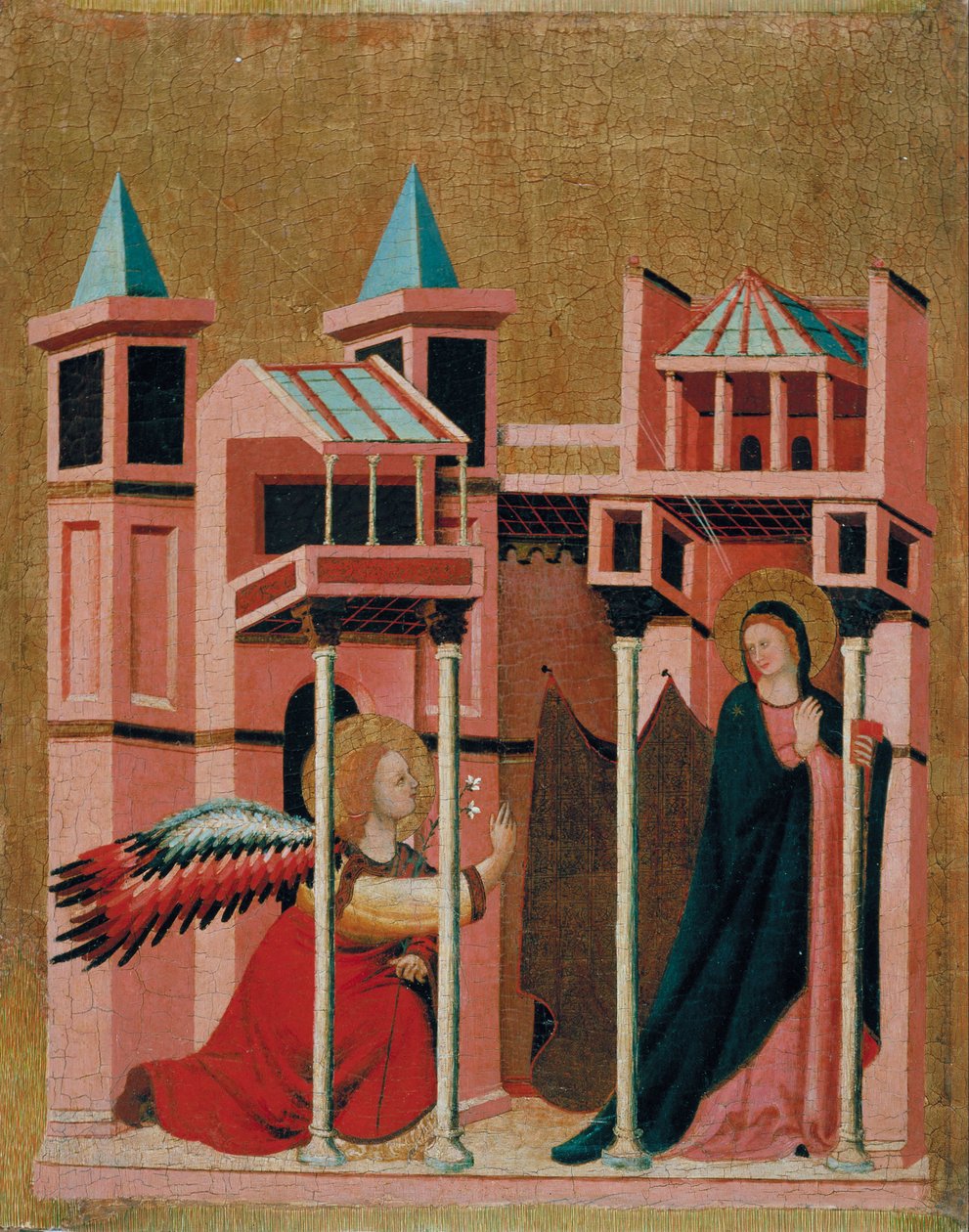 zwiastowanie autorstwa Master of Cini the Madonna