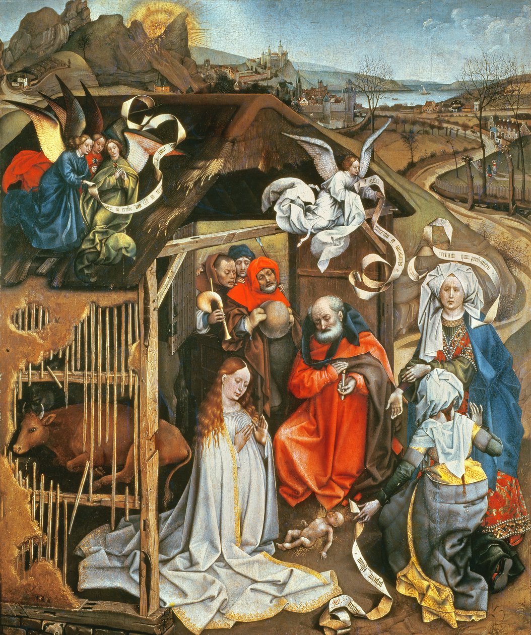 Narodzenia, ok.1425 autorstwa Master of Flémalle