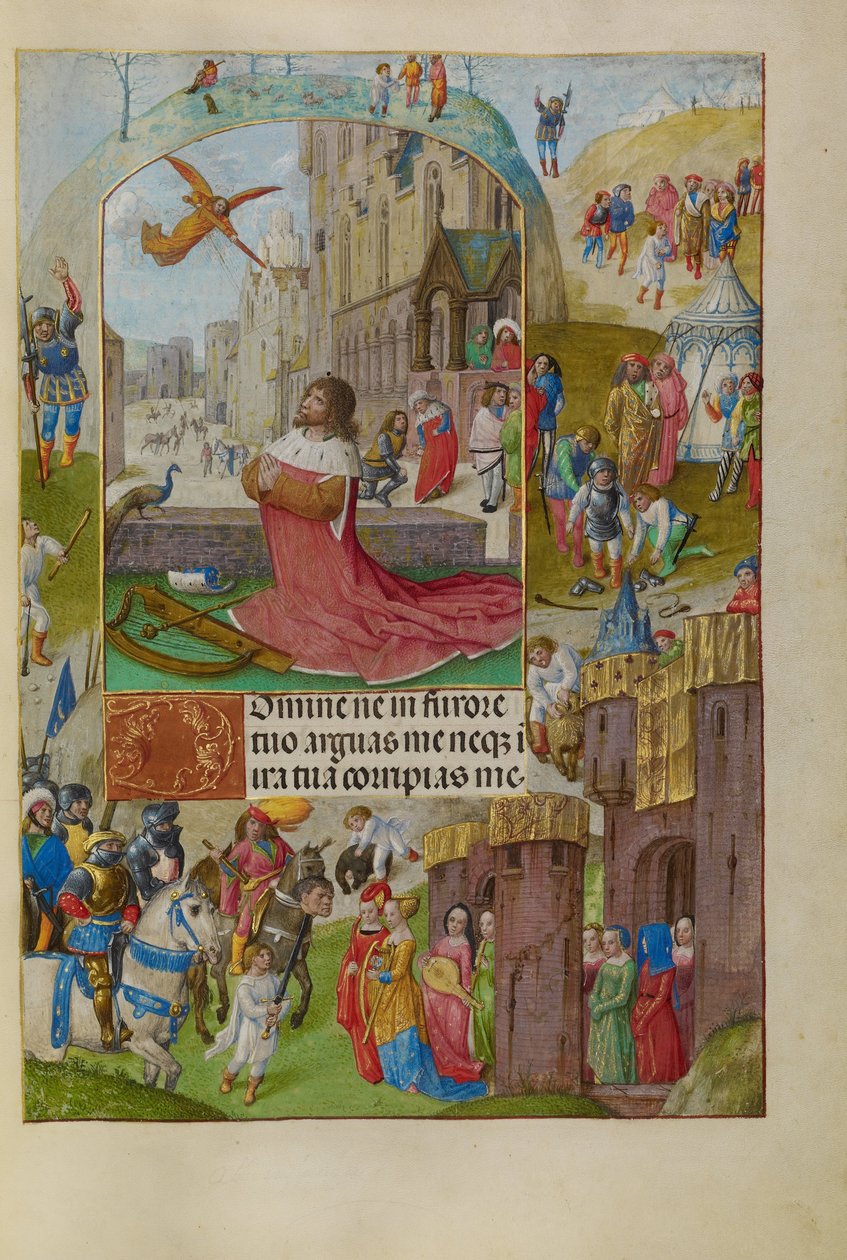 Dawid w modlitwie autorstwa Master of Lübeck the Bible