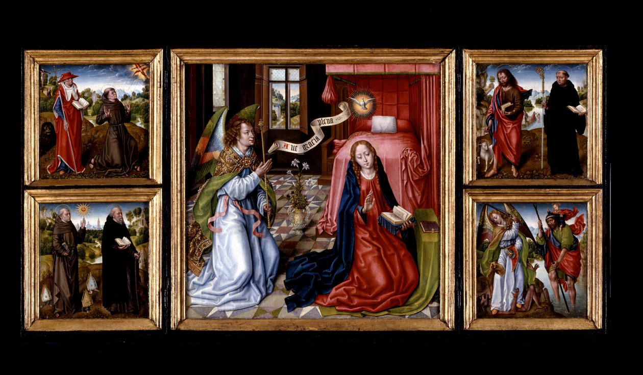 Tryptyk Zwiastowania autorstwa Master of Legend of Saint the Ursula