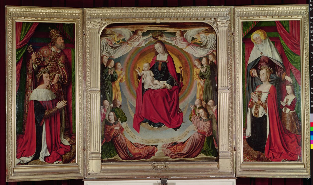 Ołtarz Burbonów, ok.1498 autorstwa Master of Moulins