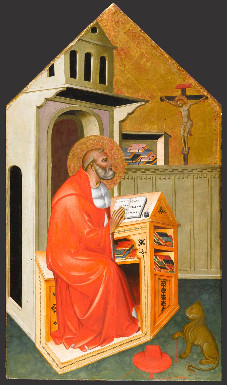 Św. Hieronim w swoim gabinecie, ok. 1390-1400 autorstwa Master of San Jacopo a Mucciana