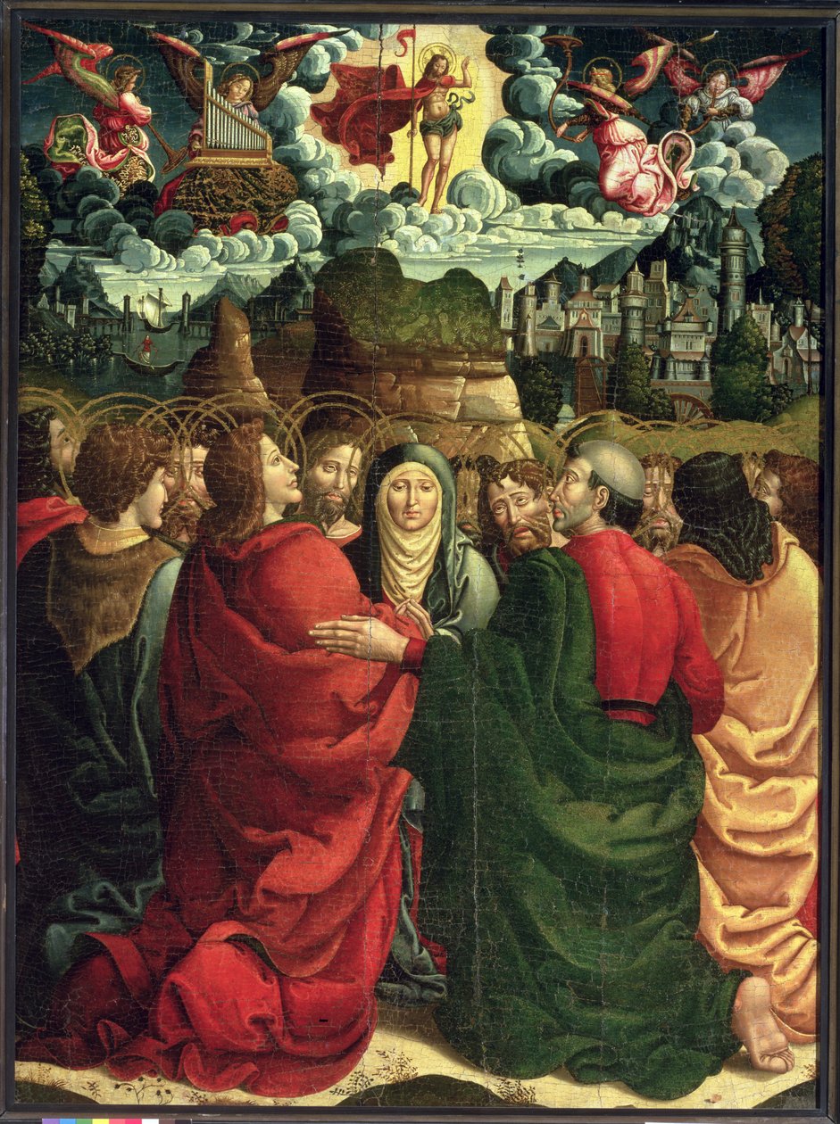 Wniebowstąpienie (tempera na panelu) autorstwa Master of Sigena
