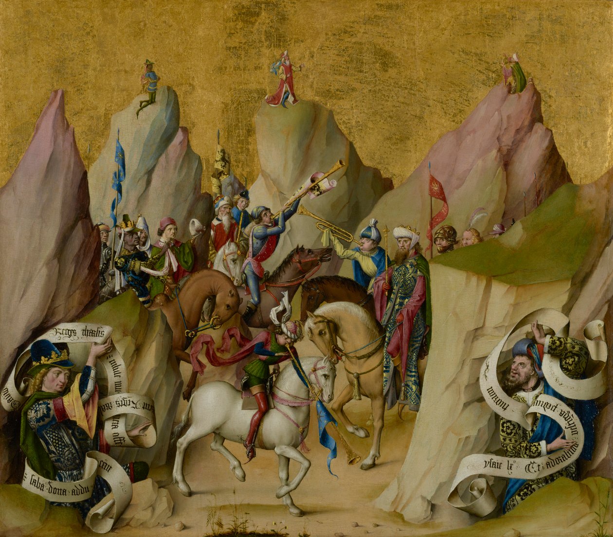 Spotkanie Trzech Króli z Dawidem i Izajaszem, ok. 1475 autorstwa Master of St. Bartholemew