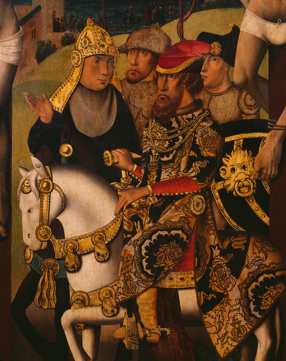 Tryptyk pasyjny, Ukrzyżowanie, panel środkowy, detal (zob. też 345855) autorstwa Master of St. Godelieve Legend