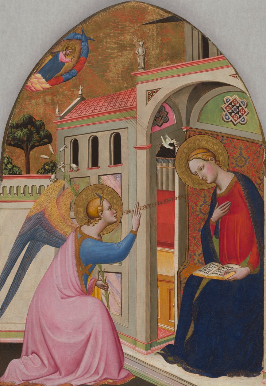 Zwiastowanie, ok. 1390-95 (tempera i złoty płatek na desce) autorstwa Master of St. Verdiana
