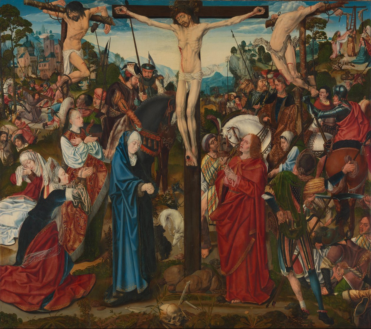 Ukrzyżowanie autorstwa Master of the Aachen Altar de l