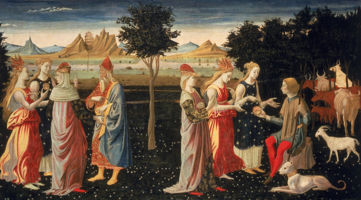 Sąd Paryski, ok. 1480 (tempera na płótnie) autorstwa Master of the Argonaut Panels Master of the Argonaut Panels