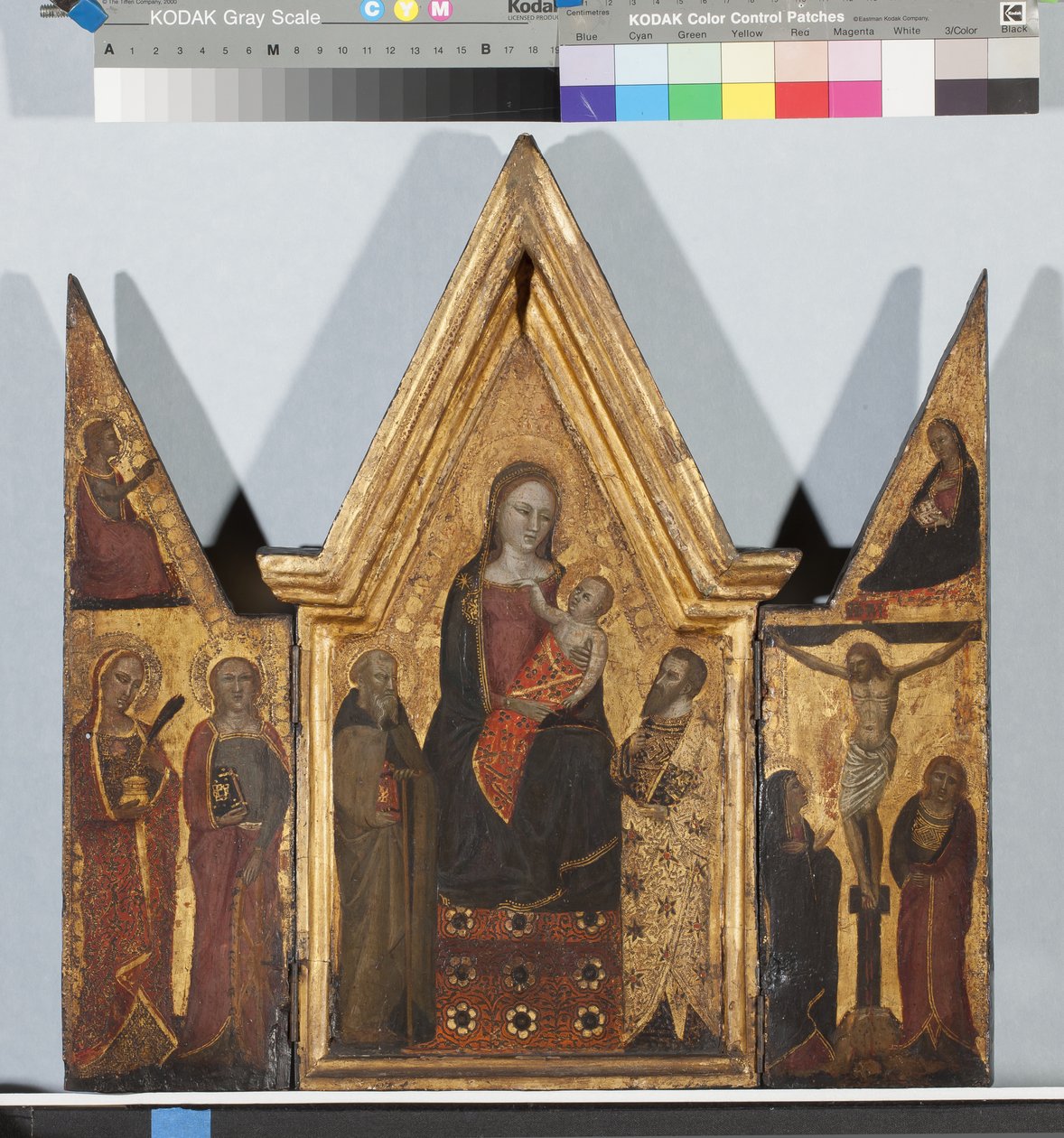 Tryptyk przenośny, ok. 1380 tempera na panelu autorstwa Master of the Christchurch Coronation