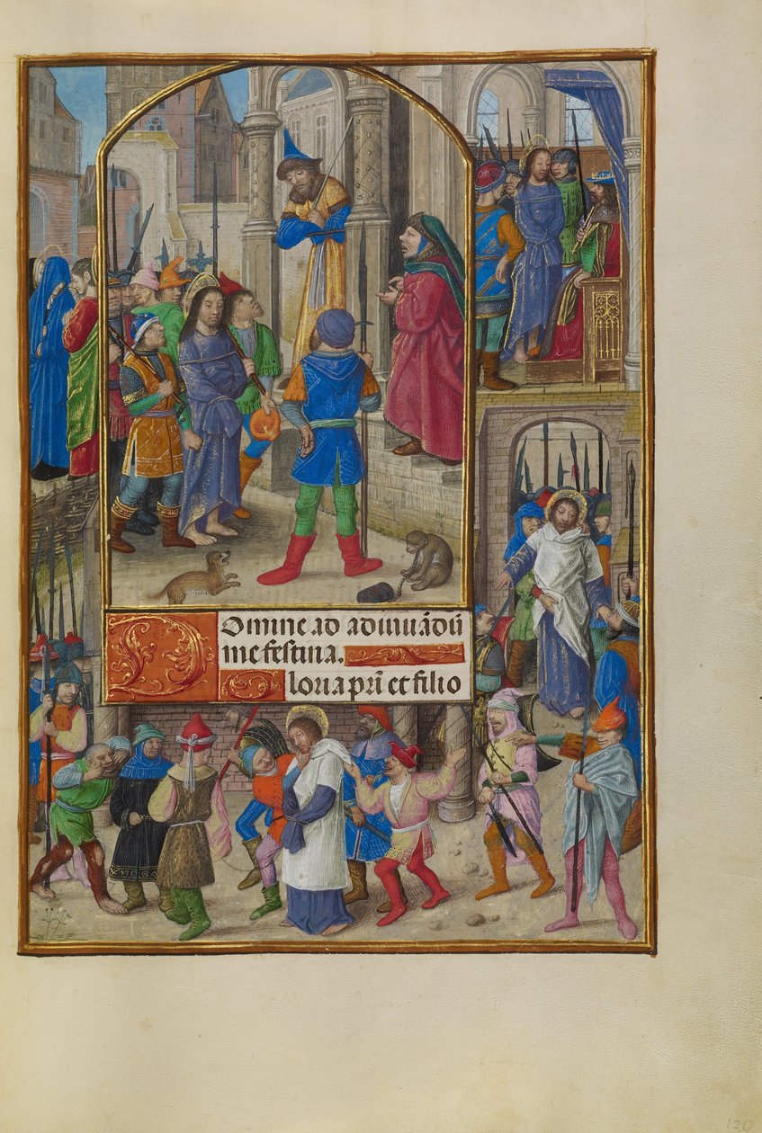 Chrystus przed Kajfaszem autorstwa Master of the Dresden Prayer Book