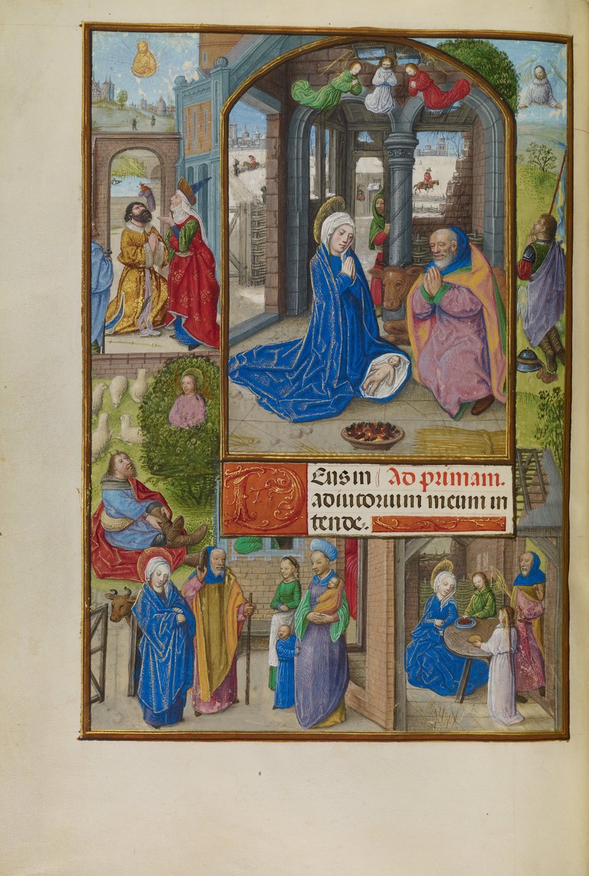 Narodzenie Chrystusa autorstwa Master of the Dresden Prayer Book