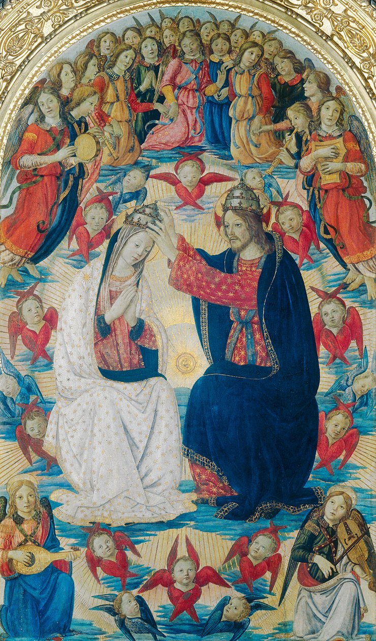 Koronacja Dziewicy autorstwa Master of the Fiesole Epiphany