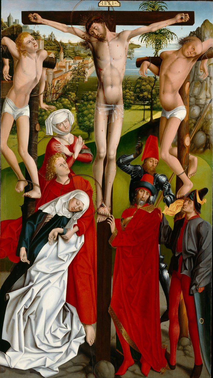 Ukrzyżowanie, ok. 1470 (olej na desce) autorstwa Master of the Freising Visitation