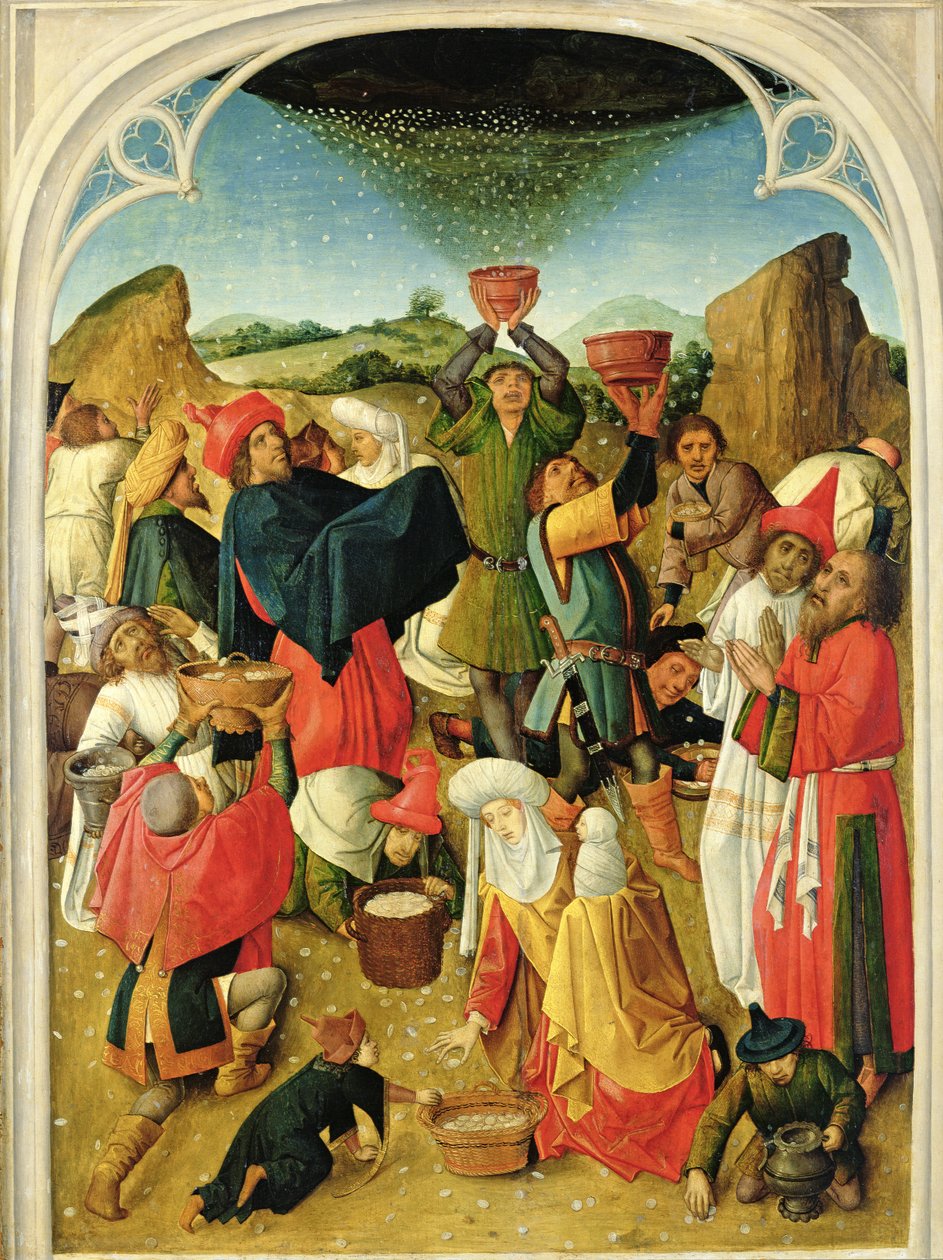 Zbieranie Manny autorstwa Master of the Gathering of the Manna