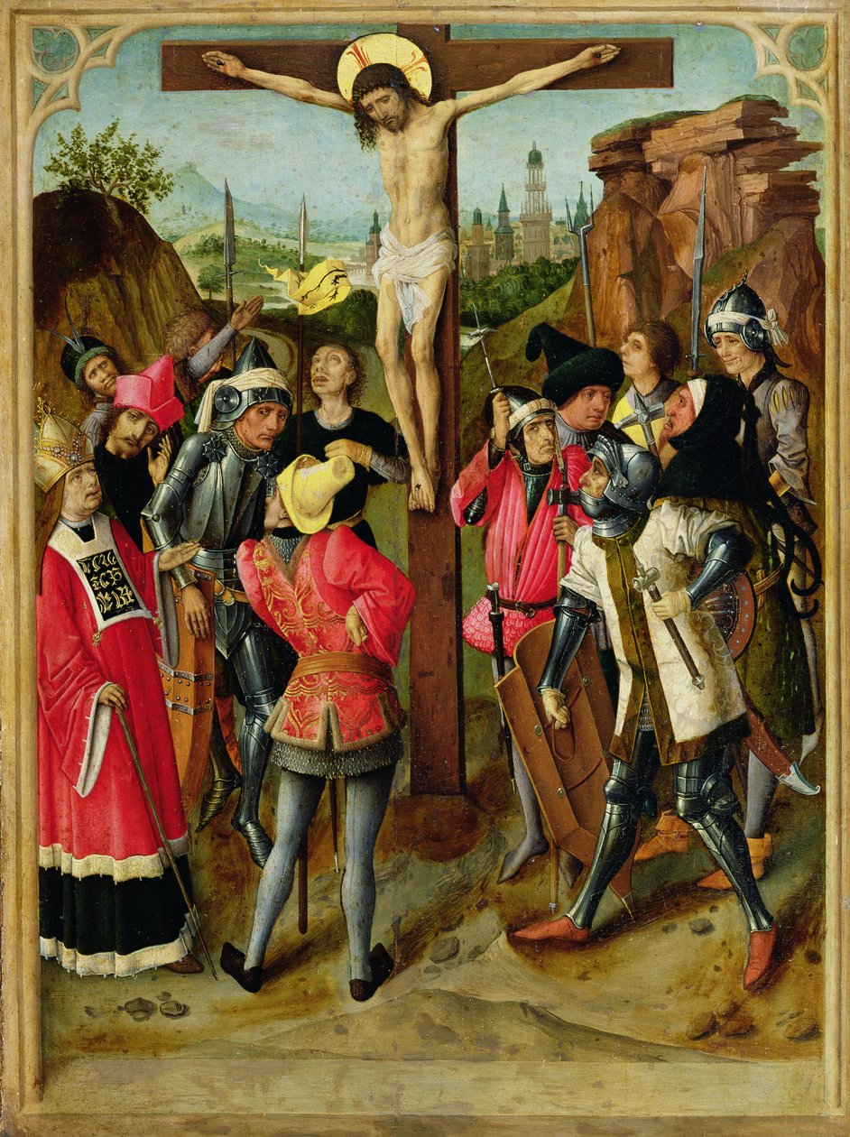 Ukrzyżowanie, ok.1460-75 autorstwa Master of the Gathering of the Manna