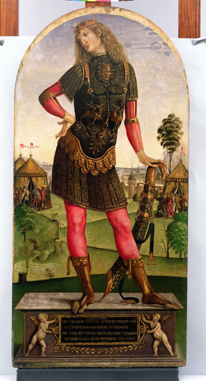 Aleksander Wielki (356-323 pne) (tempera na panelu) autorstwa Master of Griselda