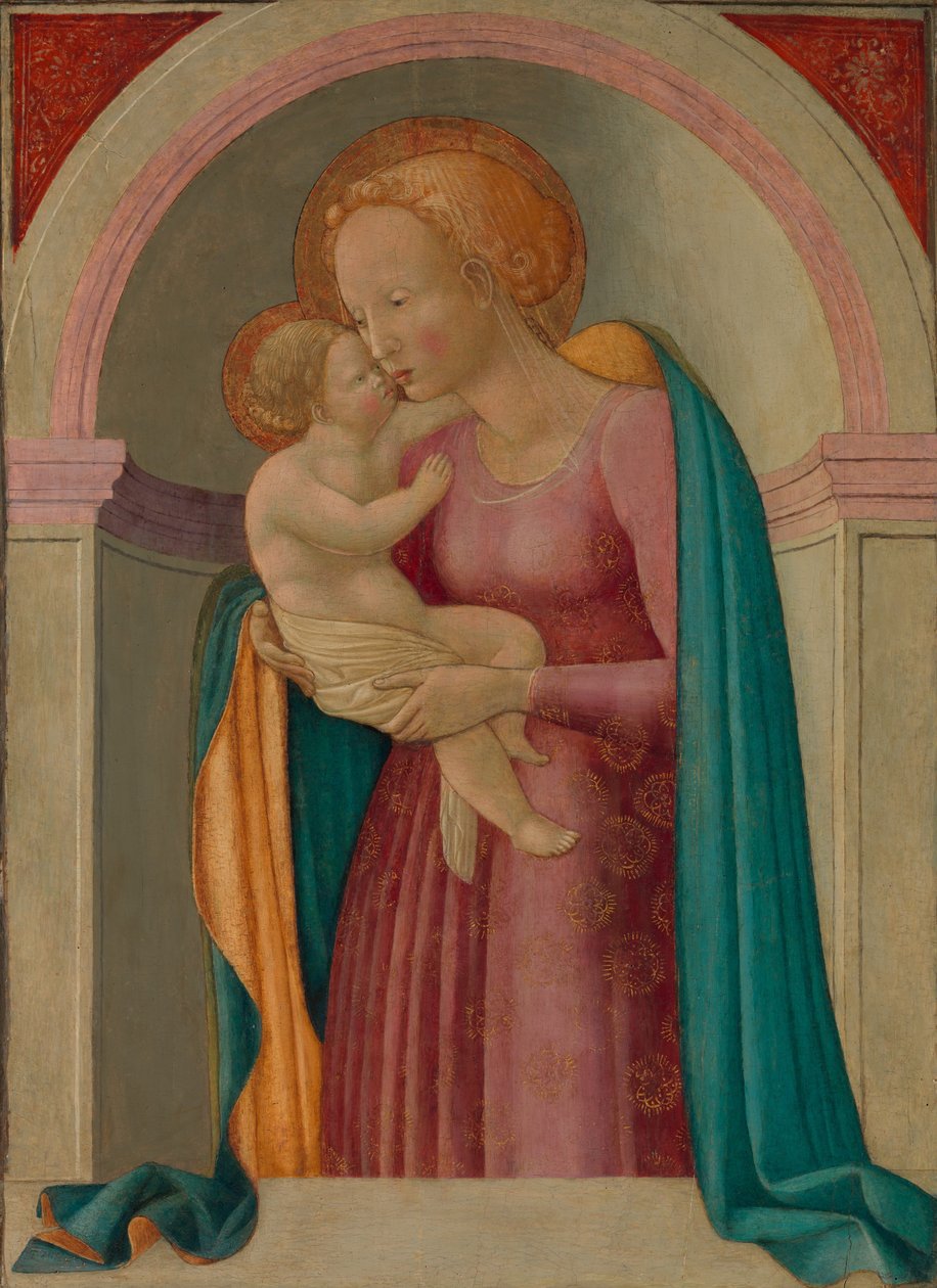 Madonna z Dzieciątkiem (tempera i złoto na drewnie) autorstwa Master of the Lanckoronski Annunciation Master of the Lanckoronski Annunciation