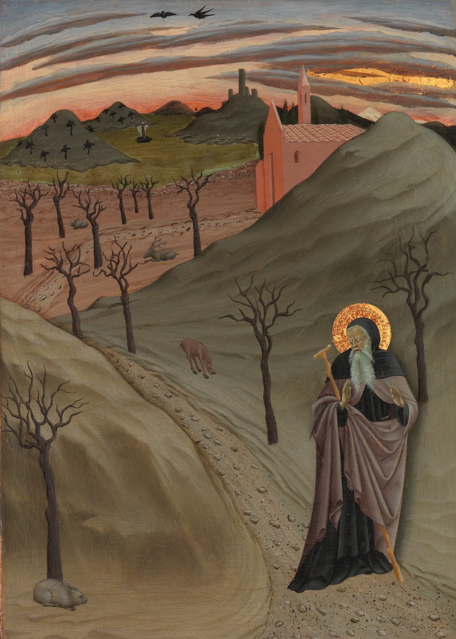 Św. Antoni opat na pustyni, ok. 1435 autorstwa Master of the Osservanza