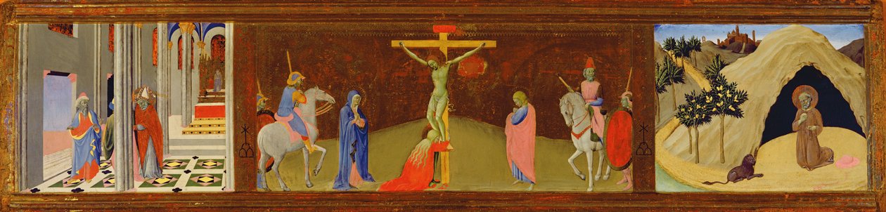 Tryptyk Ukrzyżowania, 1436 (tempera na desce) autorstwa Master of the Osservanza