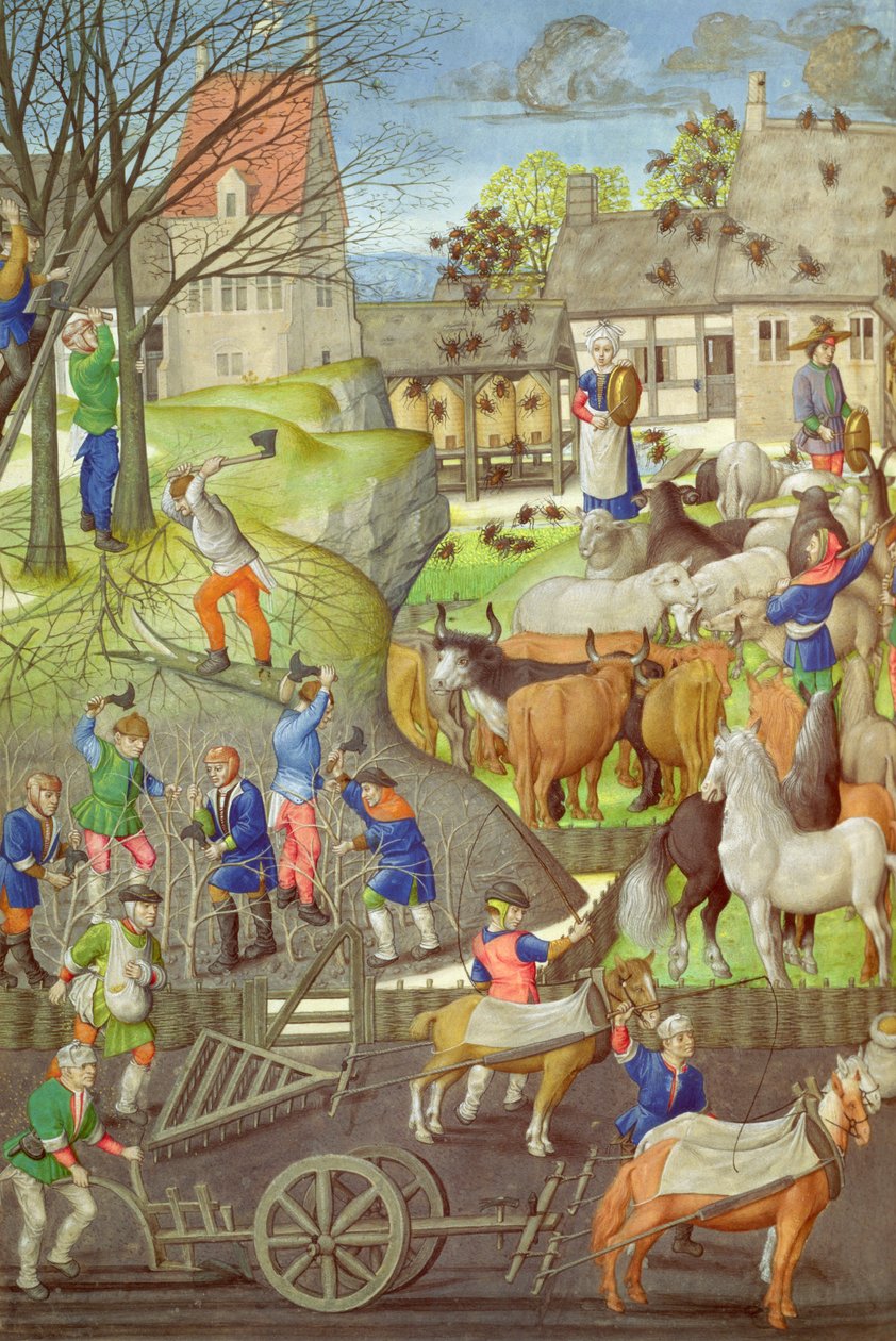 Ms 311, fol. 41v Ilustracja do Georgik autorstwa Wergiliusza, ok. 1500 autorstwa Master of the Prayer Books