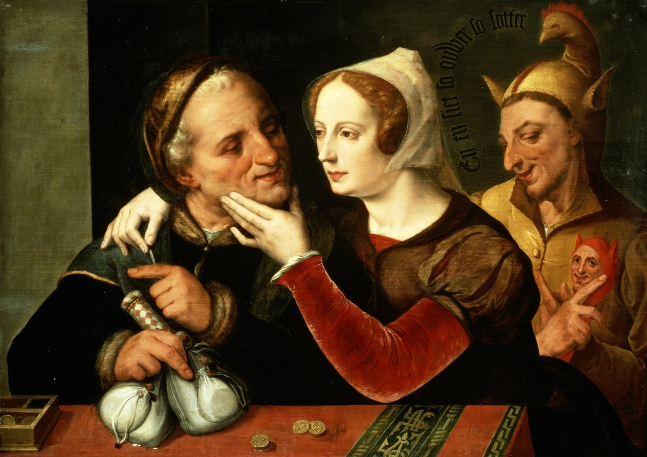 Staje się starszy, staje się szalony, tak mówi starzec autorstwa Master of the Prodigal Son