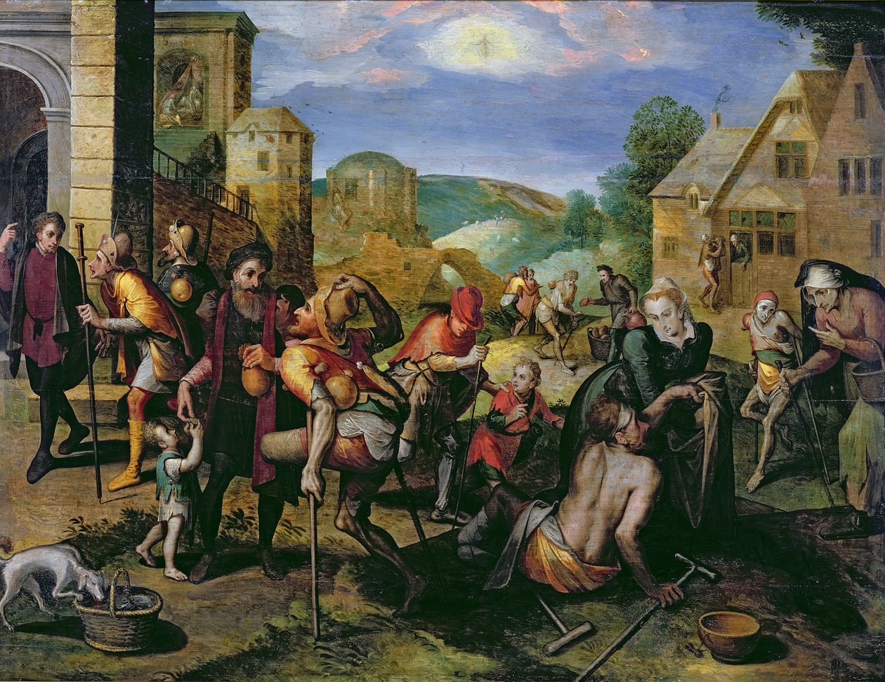Dzieła miłosierdzia autorstwa Master of the Prodigal Son